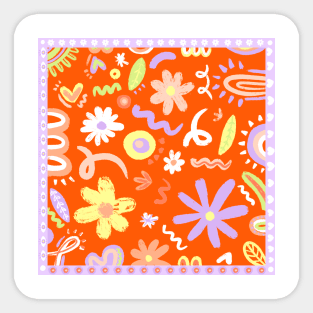 Floral doodles Sticker